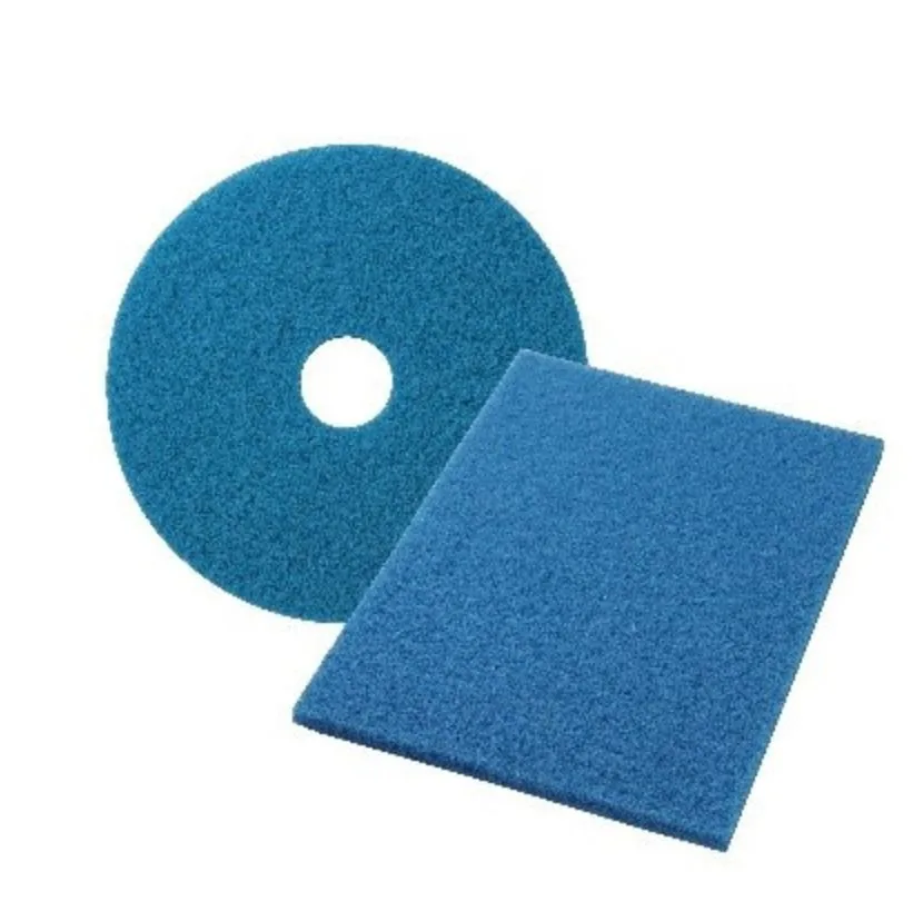 Disque rond et tampon rectangulaire bleus